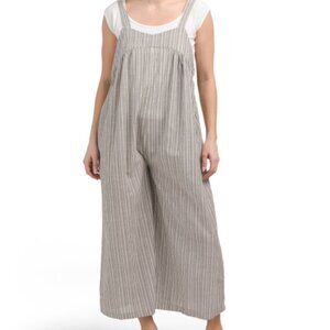 NWT LA BIZ Striped Bohemian Flowy Striped Relaxed Fit Wide Leg Jumpsuit